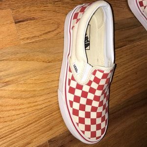 Red Checkered Vans